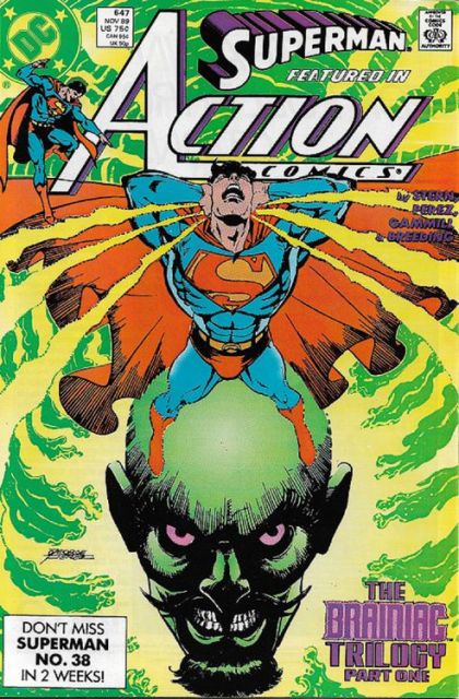 Action Comics, Vol. 1 The Brainiac Trilogy, Brain Drain |  Issue#647A | Year:1989 | Series:  | Pub: DC Comics | Direct Edition