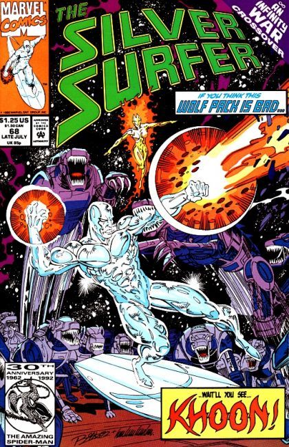 Silver Surfer, Vol. 3 Infinity War - Lost |  Issue#68A | Year:1992 | Series: Silver Surfer | Pub: Marvel Comics | Direct Edition