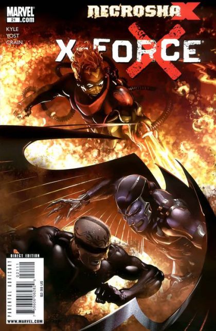 X-Force, Vol. 3 Necrosha - Chapter Two |  Issue#21A | Year:2009 | Series: X-Force | Pub: Marvel Comics | Clayton Crain Regular