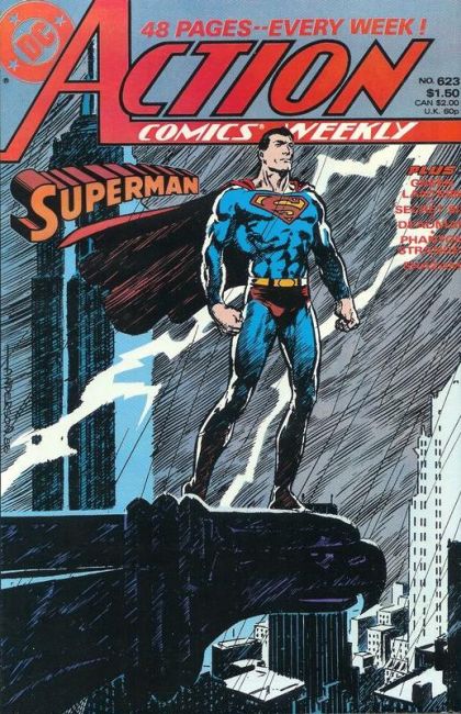 Action Comics, Vol. 1 Priest / My Week in Valhalla: Part 1 / Seventeen / Revelations / Standard Allowable Abductions / The Devil Was a Baby |  Issue#623 | Year:1988 | Series:  | Pub: DC Comics |
