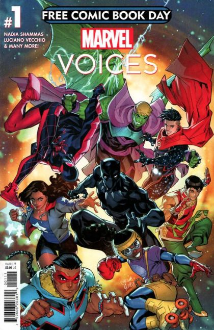 Free Comic Book Day 2022 (Marvel Voices) Time is on Your Side; Souls Afire; Introduction; Words Do Matter; Personal Heroes; Introduction; Shark’s Hunt |  Issue#1A | Year:2022 | Series:  | Pub: Marvel Comics | Carlos Gómez-Moreno Regular