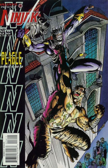 Ninjak, Vol. 1 Plague, Plague Part 1 |  Issue#16A | Year:1995 | Series: Ninjak | Pub: Valiant Entertainment | Direct Edition