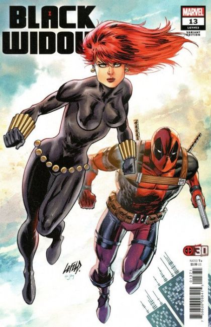 Black Widow, Vol. 9 Die By the Blade, Part 2 of 4 |  Issue#13G | Year:2022 | Series:  | Pub: Marvel Comics | Variant Rob Liefeld Deadpool 30th Anniversary Cover