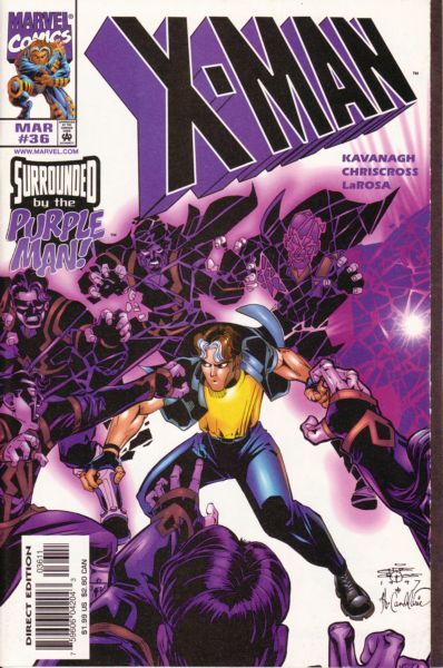 X-Man Messiah Complex, Part 3 |  Issue#36A | Year:1998 | Series: X-Men | Pub: Marvel Comics | Direct Edition