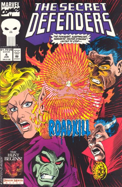The Secret Defenders Roadkill |  Issue#4A | Year:1993 | Series:  | Pub: Marvel Comics | Direct Edition