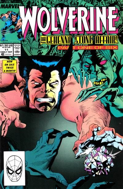 Wolverine, Vol. 2 The Gehenna Stone Affair, Part 1: Brother's Keeper |  Issue#11A | Year:1989 | Series: Wolverine | Pub: Marvel Comics |