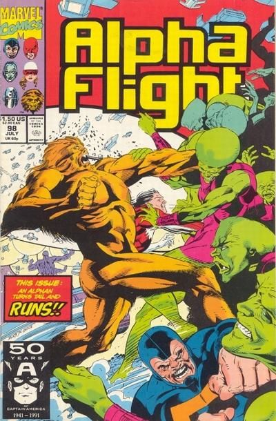 Alpha Flight, Vol. 1 The Final Option, Part 2 |  Issue#98A | Year:1991 | Series: Alpha Flight | Pub: Marvel Comics | Direct Edition