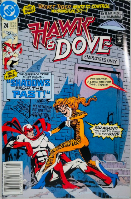 Hawk & Dove, Vol. 3 The Flame That Burns Twice As Bright! |  Issue#24B | Year:1991 | Series: Teen Titans | Pub: DC Comics | Newsstand Edition