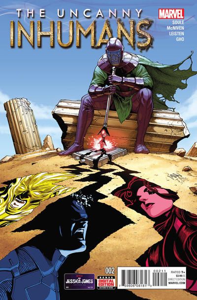 The Uncanny Inhumans Time Crush, Part 2 |  Issue#2A | Year:2015 | Series: Inhumans | Pub: Marvel Comics | Regular Steve McNiven Cover