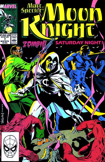 Marc Spector: Moon Knight Zombie Saturday Night |  Issue#7A | Year:1989 | Series: Moon Knight | Pub: Marvel Comics | Direct Edition