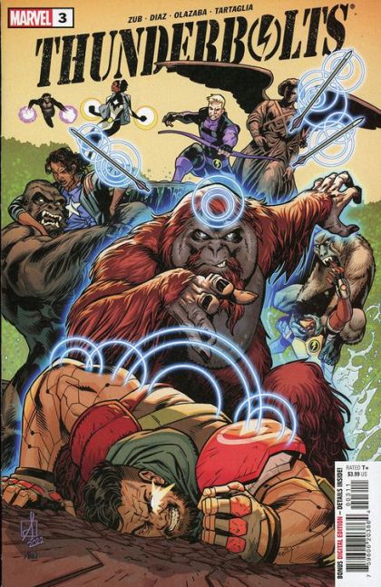 Thunderbolts, Vol. 4 Monkey Business |  Issue#3A | Year:2022 | Series: Thunderbolts | Pub: Marvel Comics | Regular Sean Izaakse Cover