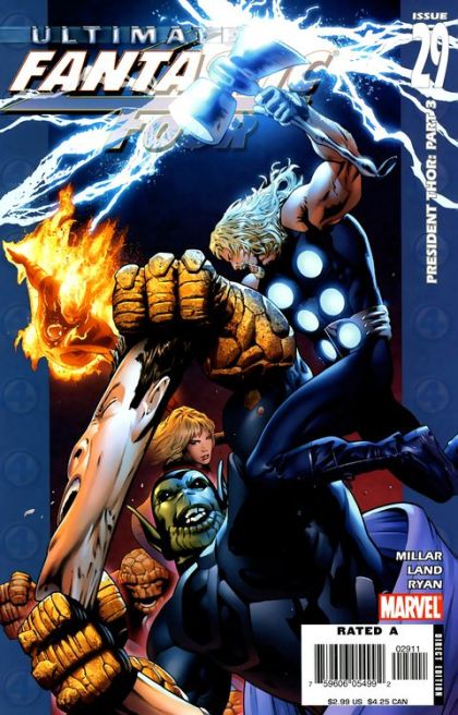 Ultimate Fantastic Four President Thor |  Issue#29A | Year:2006 | Series: Fantastic Four | Pub: Marvel Comics | Greg Land Regular
