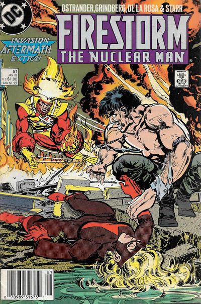 Firestorm, the Nuclear Man, Vol. 2 (1982-1990) Invasion - Warbonds |  Issue#81B | Year:1989 | Series: Firestorm | Pub: DC Comics | Newsstand Edition