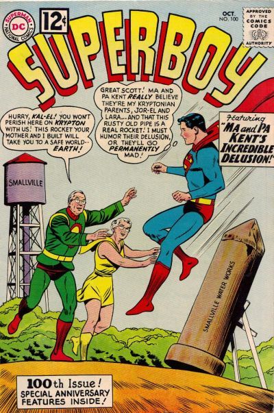 Superboy, Vol. 1 Ma And Pa Kent's Incredible Delusion |  Issue#100 | Year:1962 | Series: Superboy | Pub: DC Comics |