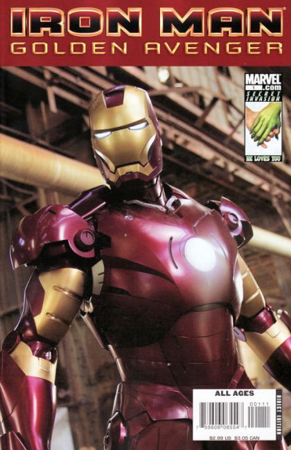 Iron Man: Golden Avenger Employee of the Month |  Issue#1A | Year:2008 | Series: Iron Man | Pub: Marvel Comics | Direct Edition