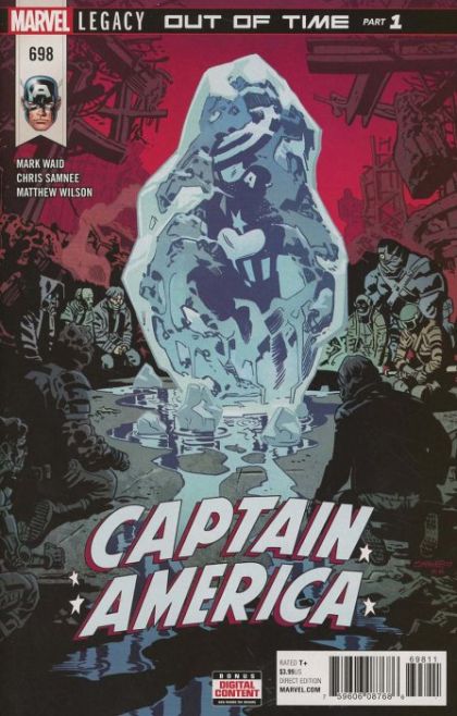 Captain America, Vol. 1 Out of Time, Part One |  Issue#698A | Year:2018 | Series: Captain America | Pub: Marvel Comics | Regular Chris Samnee Cover