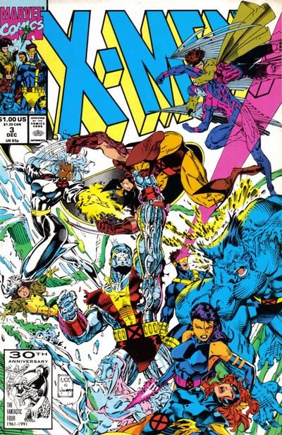 X-Men, Vol. 1 Fallout! |  Issue#3A | Year:1991 | Series: X-Men | Pub: Marvel Comics | Direct Edition