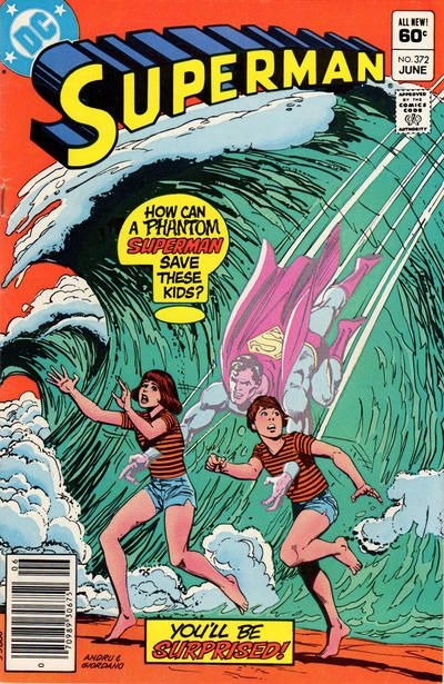 Superman, Vol. 1 Superman's History-Changing Mission; Kidnappers in the Sky |  Issue#372B | Year:1982 | Series: Superman | Pub: DC Comics | Newsstand Edition