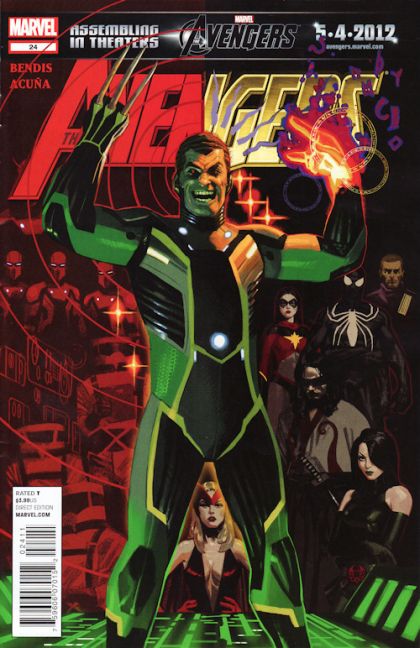 The Avengers, Vol. 4  |  Issue#24 | Year:2012 | Series: Avengers | Pub: Marvel Comics | Regular Daniel Acuna Cover