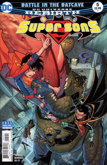 Super Sons Battle In The Batcave |  Issue#5A | Year:2017 | Series:  | Pub: DC Comics | Regular Jorge Jimenez Cover