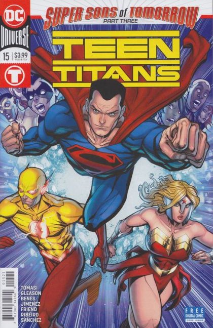 Teen Titans, Vol. 6 Super Sons of Tomorrow - Super Sons of Tomorrow, Part Three: Tomorrow Is Never Promised |  Issue#15B | Year:2017 | Series:  | Pub: DC Comics | Variant Chad Hardin Cover