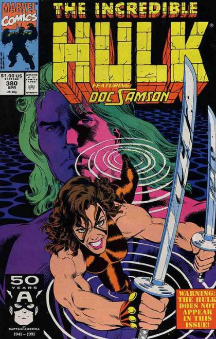 The Incredible Hulk, Vol. 1 Crazy Eight |  Issue#380A | Year:1991 | Series: Hulk | Pub: Marvel Comics |