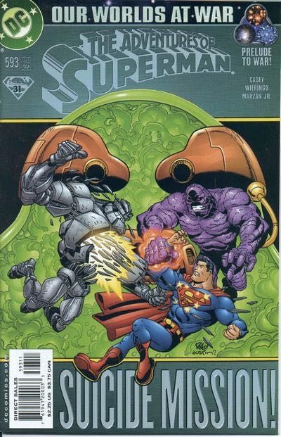 The Adventures of Superman Our Worlds At War - Suicide Mission |  Issue#593A | Year:2001 | Series: Superman | Pub: DC Comics | Direct Edition