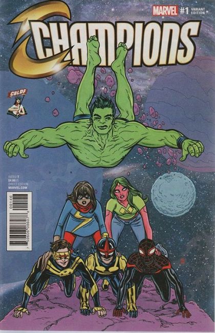 Champions, Vol. 2 (Marvel)  |  Issue#1O | Year:2016 | Series:  | Pub: Marvel Comics | Mike Allred CBLDF Variant