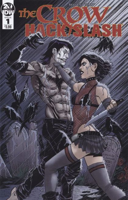 The Crow vs. Hack / Slash  |  Issue#1A | Year:2019 | Series:  | Pub: IDW Publishing | Tim Seeley & Jim Terry Cover