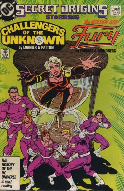 Secret Origins, Vol. 3 The Secret Origin of the Golden Age Fury / Challengers of the Unknown |  Issue#12A | Year:1986 | Series: Secret Origins | Pub: DC Comics | Direct Edition