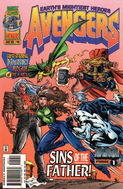 The Avengers, Vol. 1 Onslaught - Phase 1: Sins Of The Father! |  Issue#401A | Year:1996 | Series: Avengers | Pub: Marvel Comics | Direct Edition