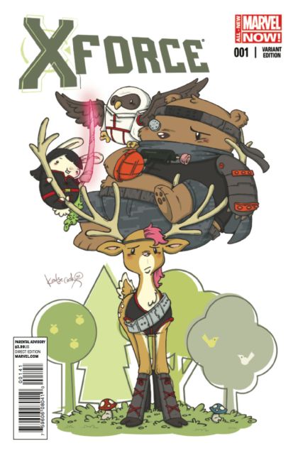 X-Force, Vol. 4 Offensive Acts |  Issue#1D | Year:2014 | Series: X-Force | Pub: Marvel Comics | Katie Cook Variant Cover