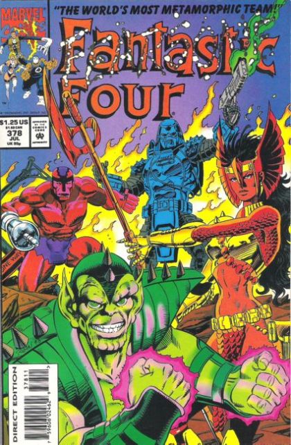 Fantastic Four, Vol. 1 Chaos In The Courtroom |  Issue#378A | Year:1993 | Series: Fantastic Four | Pub: Marvel Comics | Direct Edition
