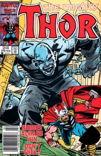 Thor, Vol. 1 Heroes Always Win... Don't They? |  Issue#376B | Year:1986 | Series: Thor | Pub: Marvel Comics | Newsstand Edition