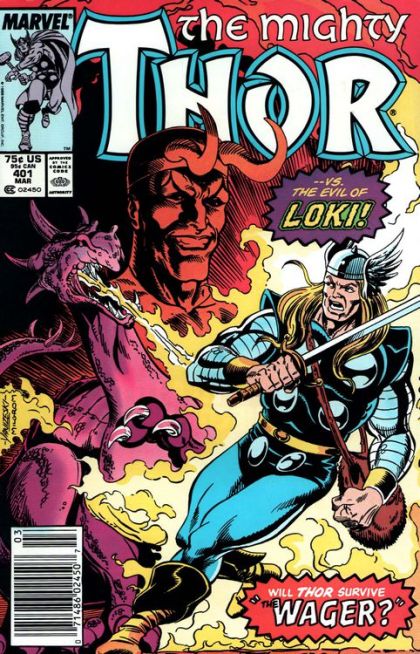 Thor, Vol. 1 The Wager |  Issue#401B | Year:1988 | Series: Thor | Pub: Marvel Comics | Newsstand Edition