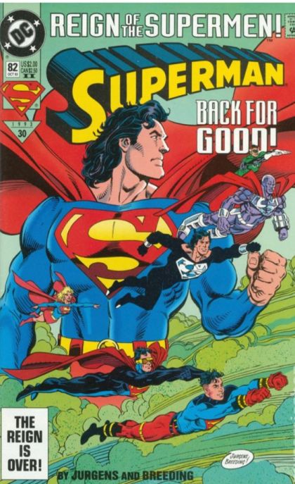 Superman, Vol. 2 Reign of the Supermen - Back For Good |  Issue#82E | Year:1993 | Series: Superman | Pub: DC Comics | 2nd Printing
