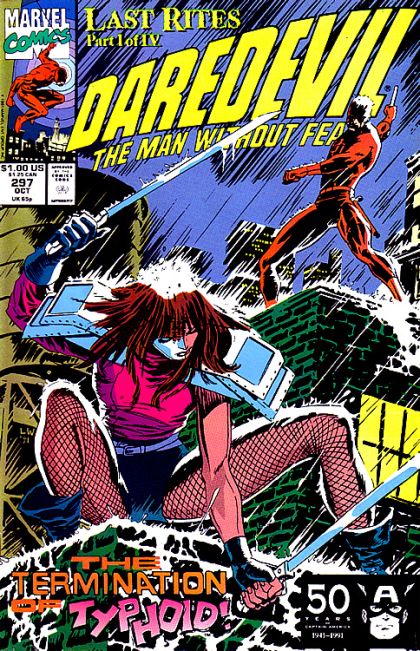 Daredevil, Vol. 1 Last Rites, Part 1: Passion |  Issue#297A | Year:1991 | Series: Daredevil | Pub: Marvel Comics | Direct Edition