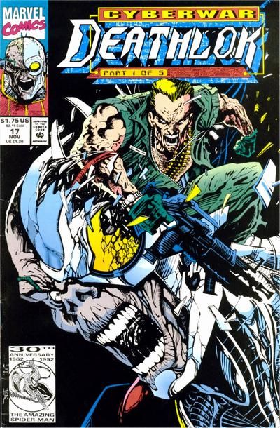 Deathlok, Vol. 2 Cyberwar, Part 1: The Search for Humanity |  Issue#17A | Year:1992 | Series: Deathlok | Pub: Marvel Comics | Direct Edition