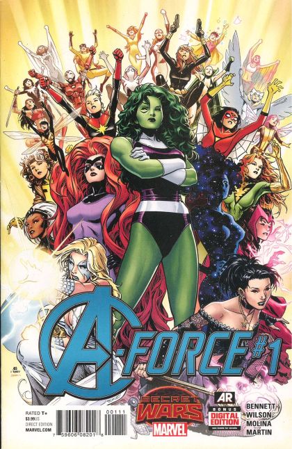 A-Force, Vol. 1 Secret Wars - A-Force |  Issue#1A | Year:2015 | Series: Avengers | Pub: Marvel Comics | Jim Cheung Regular Cover