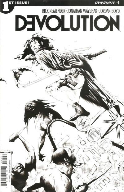 Devolution  |  Issue#1B | Year:2016 | Series:  | Pub: Dynamite Entertainment | Incentive Jae Lee Black & White Cover