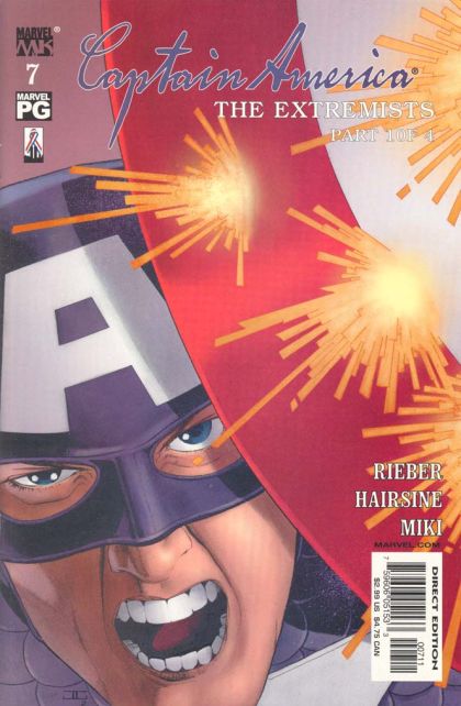 Captain America, Vol. 4 The Extremists, Part 1: Barricade |  Issue#7A | Year:2003 | Series: Captain America | Pub: Marvel Comics | Direct Edition