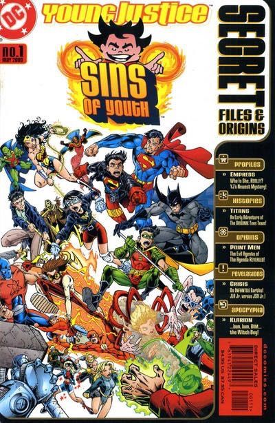 Sins of Youth Secret Files Sins of Youth, Disaffected Youth / Crisis on Infantile Earths / Wisdom, Like Age / Klarion and Kitty Cat |  Issue#1 | Year:2000 | Series:  | Pub: DC Comics |