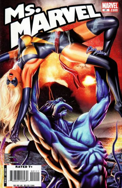 Ms. Marvel, Vol. 2 Monster and Marvel, Monster and Marvel |  Issue#21A | Year:2007 | Series: Captain Marvel | Pub: Marvel Comics | Greg Horn Regular