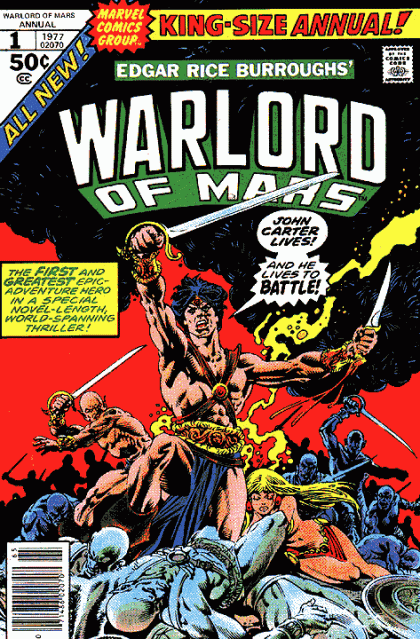 John Carter, Warlord of Mars Annual When Walk the Ancient Dead |  Issue#1 | Year:1977 | Series: John Carter | Pub: Marvel Comics |