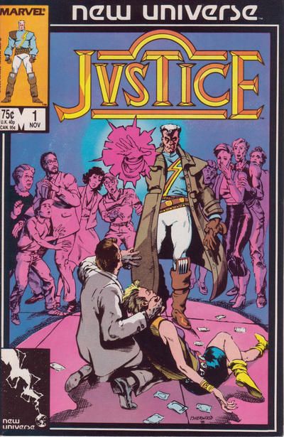 Justice (Marvel) Brave New World |  Issue#1A | Year:1986 | Series: New Universe | Pub: Marvel Comics | Direct Edition