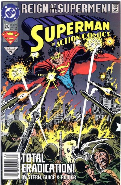 Action Comics, Vol. 1 Reign of the Supermen - Part 13: Lies & Revelations |  Issue#690B | Year:1993 | Series:  | Pub: DC Comics | Newsstand Edition