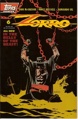 Zorro (Topps Comics) In the Belly of the Beast! |  Issue#6A | Year:1994 | Series: Zorro | Pub: Topps Comics | Direct Edition