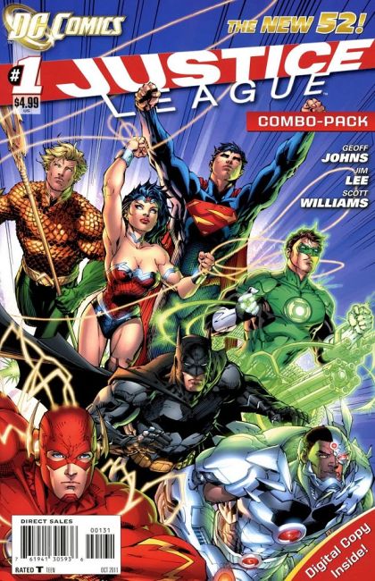 Justice League, Vol. 1 Justice League, Part One |  Issue#1C | Year:2011 | Series: Justice League | Pub: DC Comics | Combo Pack