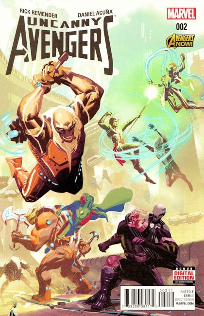 Uncanny Avengers, Vol. 2 Counter-Evolutionary |  Issue#2A | Year:2015 | Series: Avengers | Pub: Marvel Comics | Regular Daniel Acuña Cover