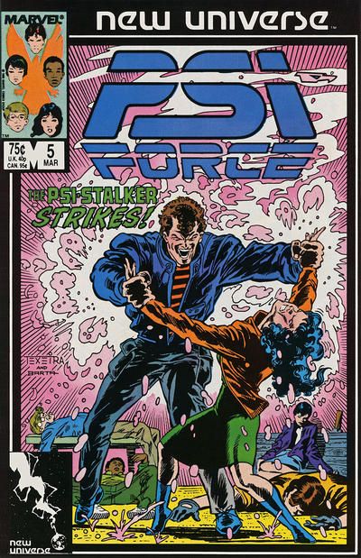 Psi Force "The Touch" |  Issue#5A | Year:1987 | Series: New Universe | Pub: Marvel Comics | Direct Edition